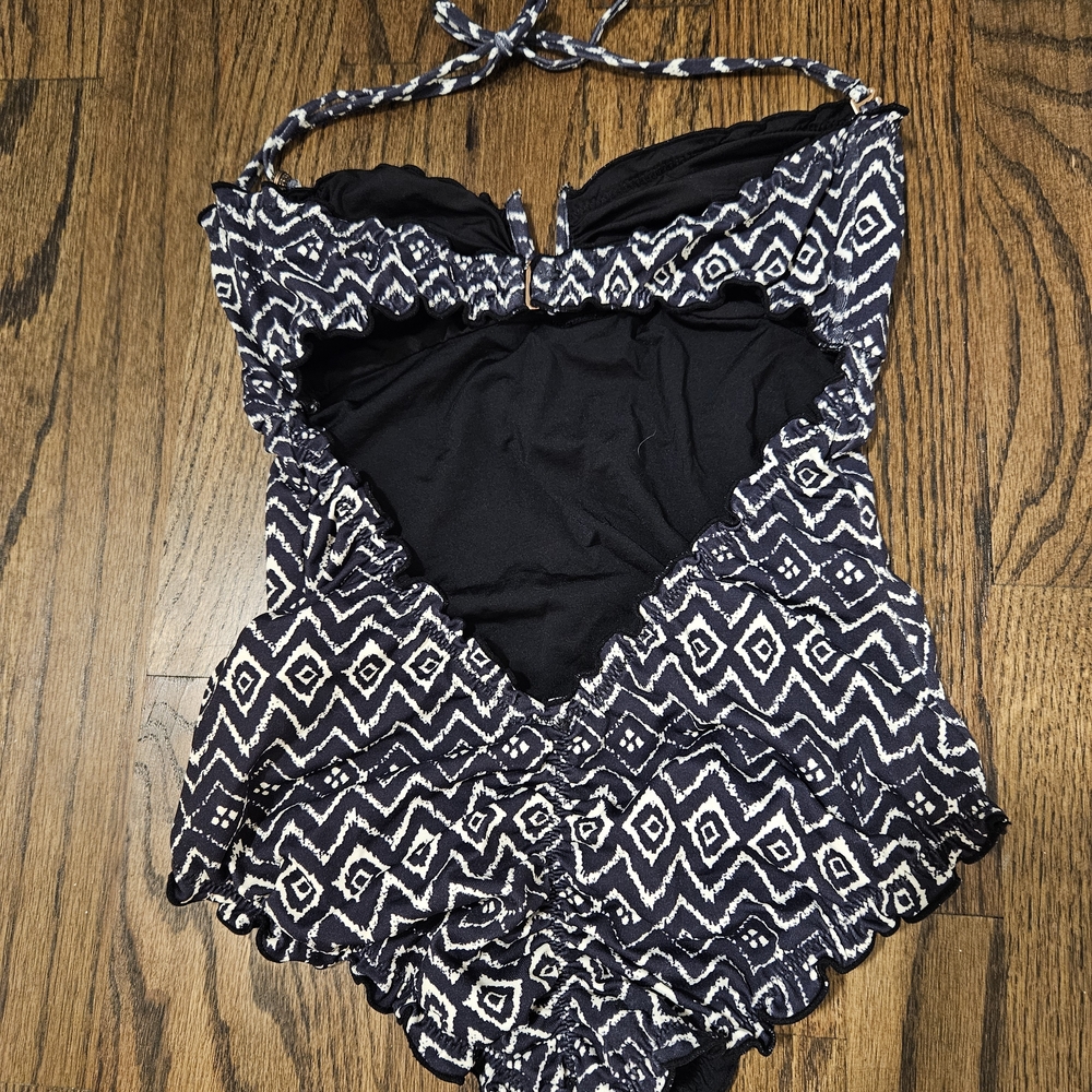 Eberjey Black and white cut-out one-piece Swimsuite